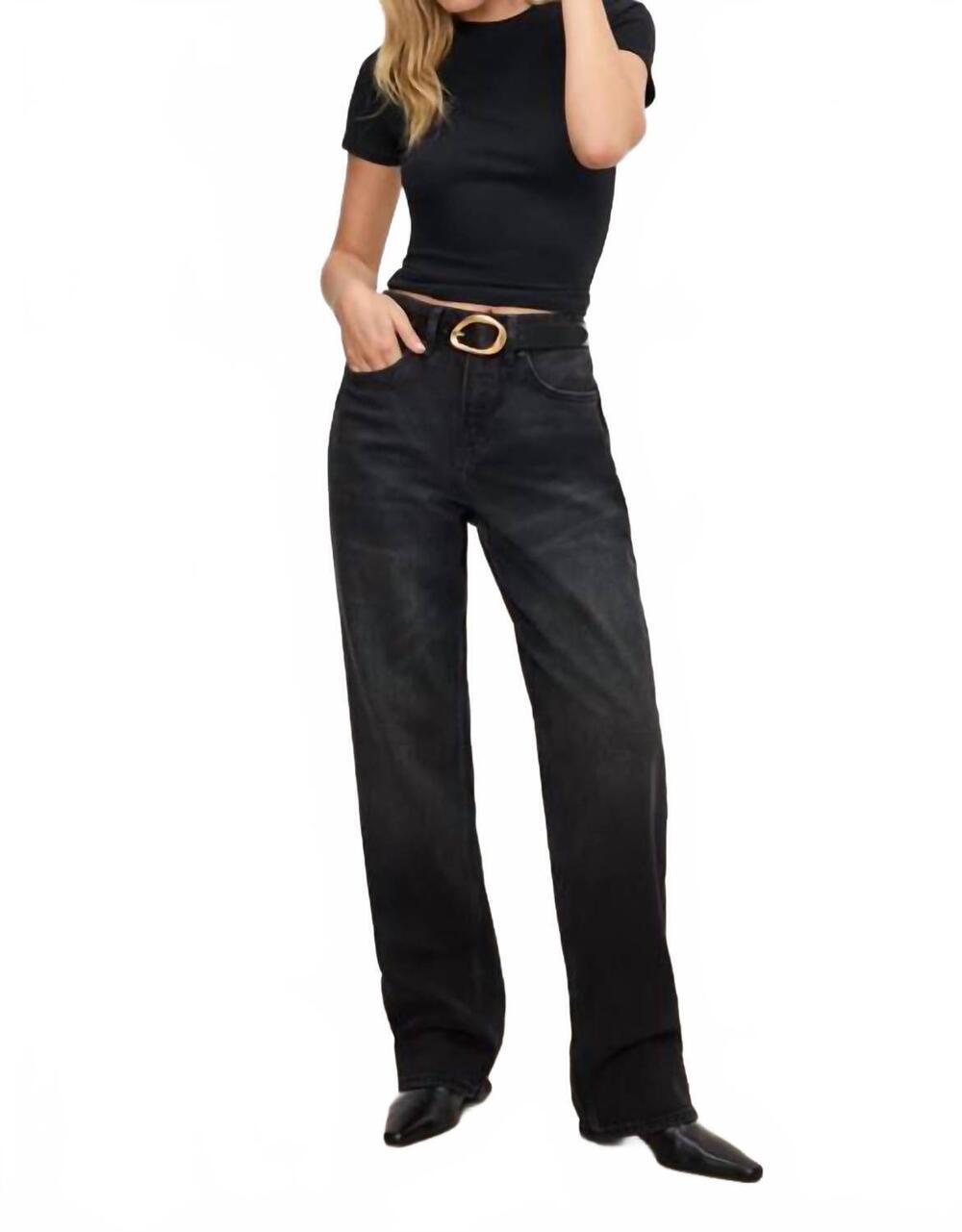 NEW GOOD AMERICAN women's 90's jeans in black